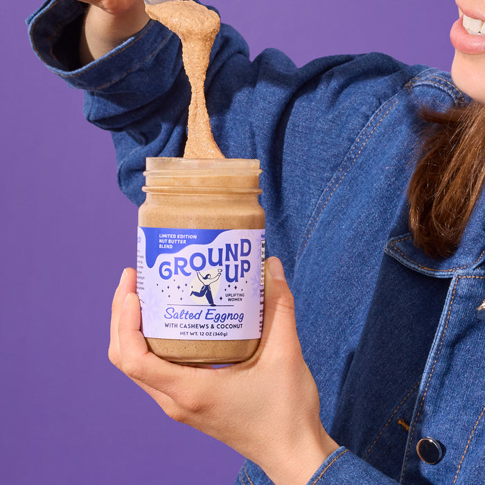 Salted Eggnog Coconut + Cashew Butter