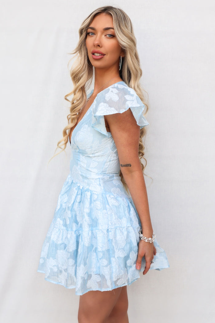 Sander Mini Dress - Blue - Runway Goddess