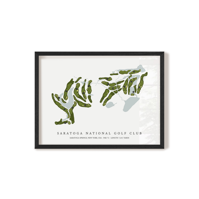 Saratoga National Golf Club | Golf Course Print | Black Frame