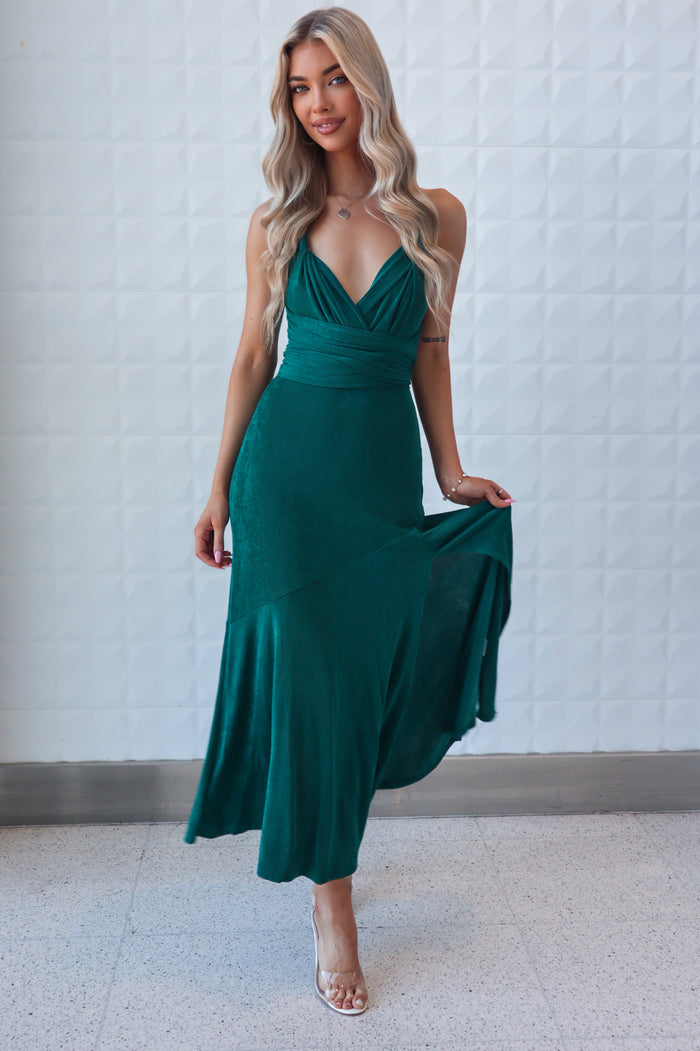 Secrets Multiway Dress - Emerald Shimmer - Runway Goddess