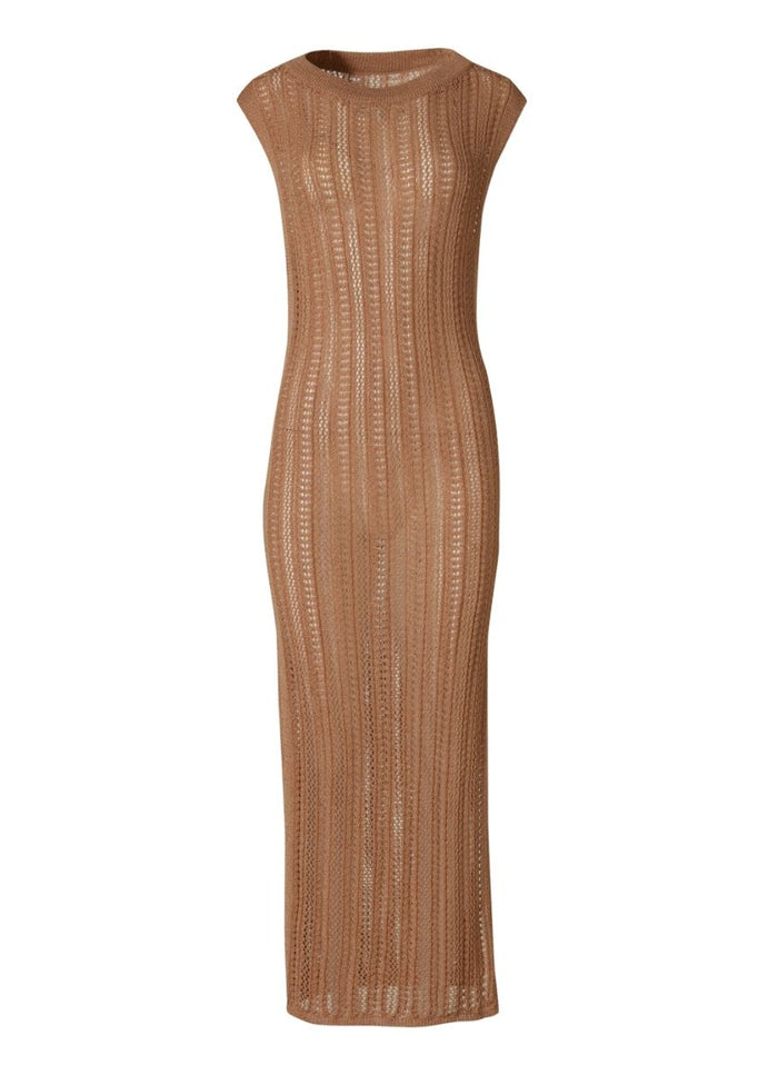 Dresses Stefania Frangista Sekoya Knit Long Dress Beige Apoella