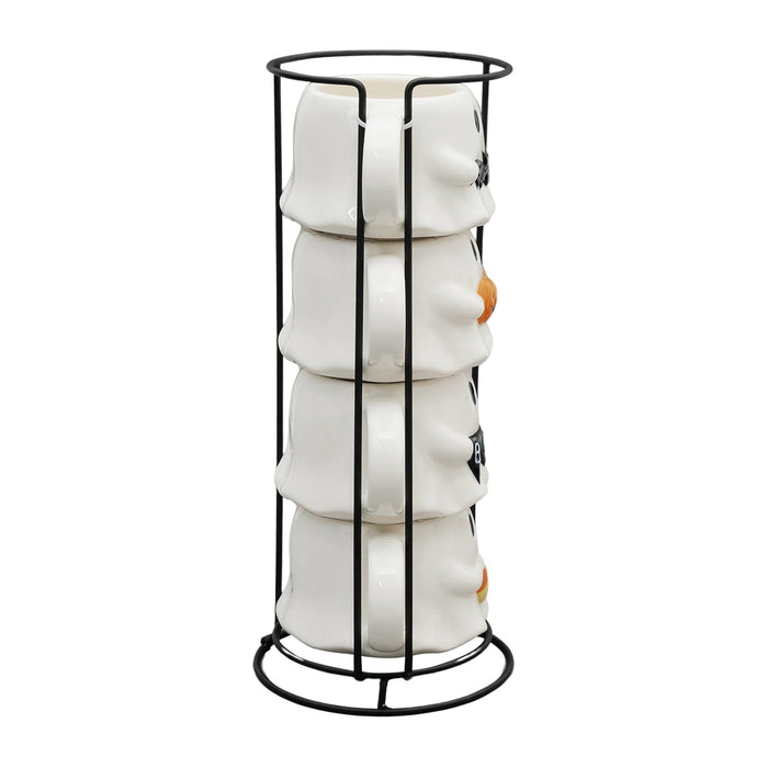 Tazas fantasma apilables Halloween 355 ml vista lateral