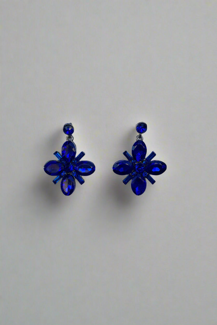 Shana Earrings - Blue/Silver - Runway Goddess