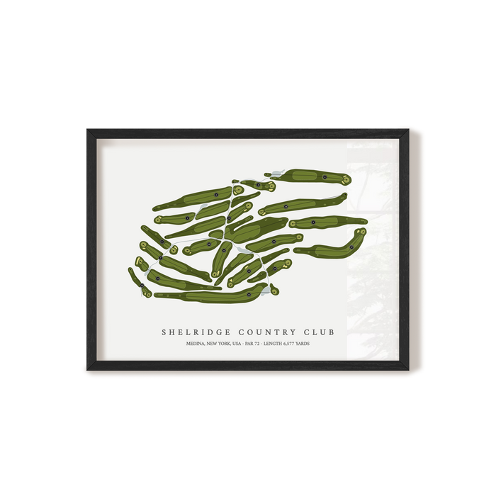 Shelridge Country Club | Golf Course Print | Black Frame