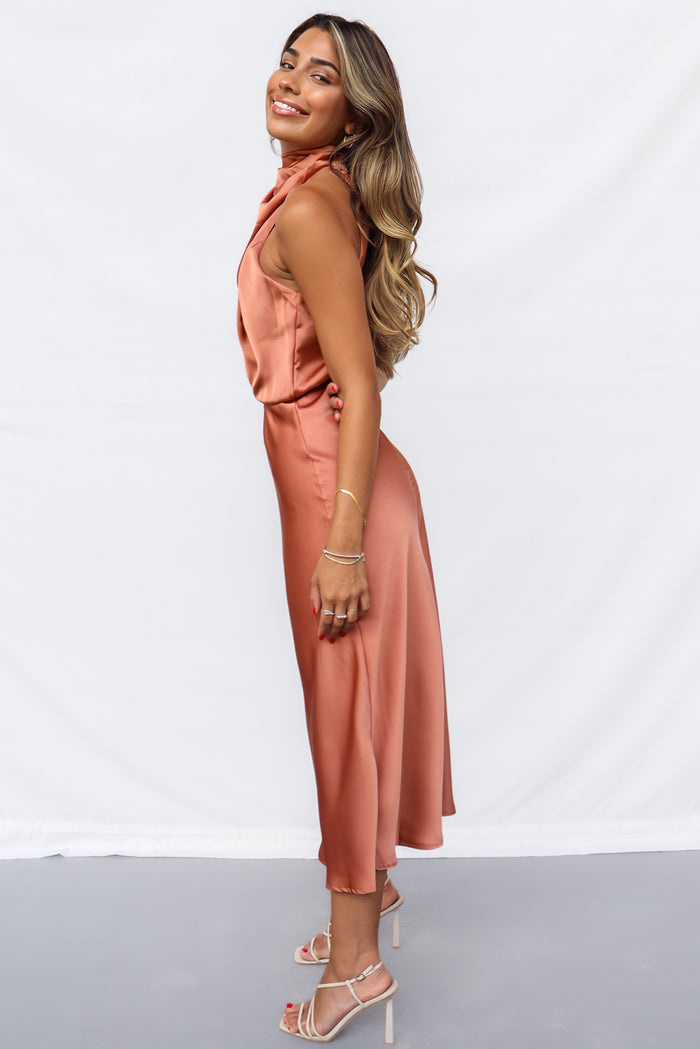 Sherie Midi Dress - Copper