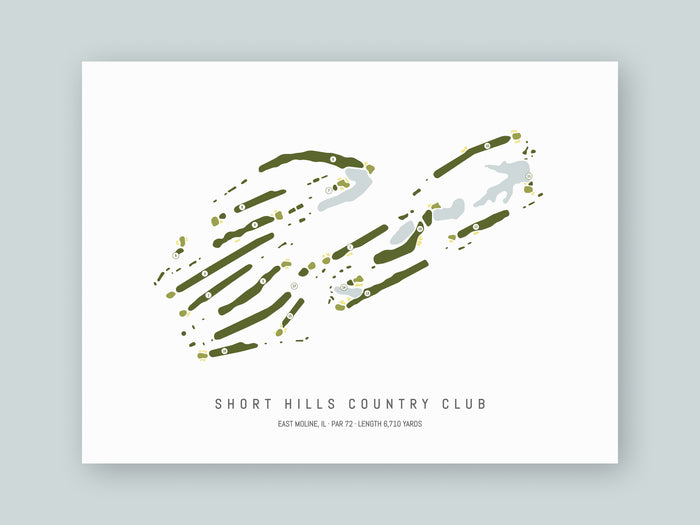 Short-Hills-Country-Club-IL--Unframed-24x18-With-Hole-Numbers