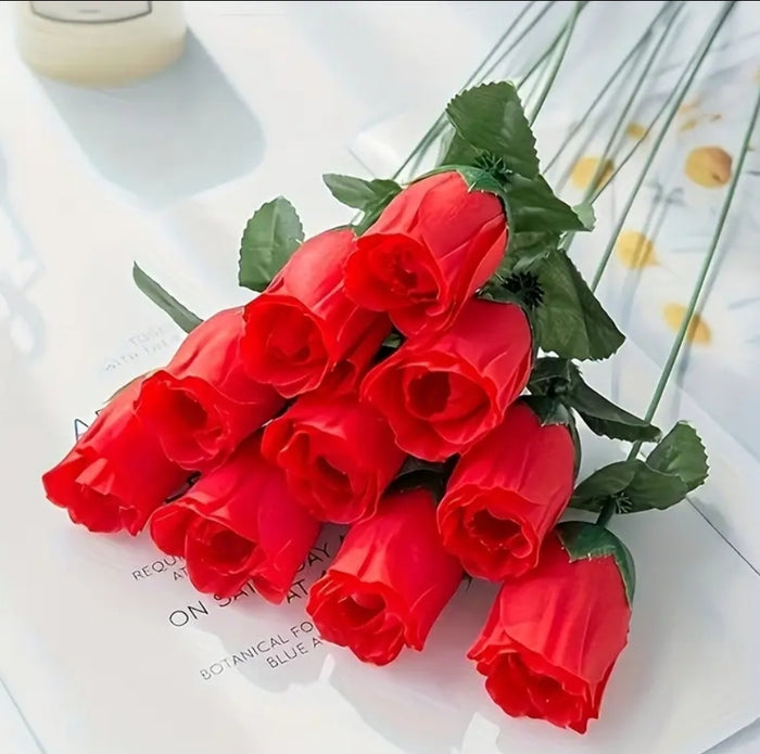 Single Red Artificial Roses