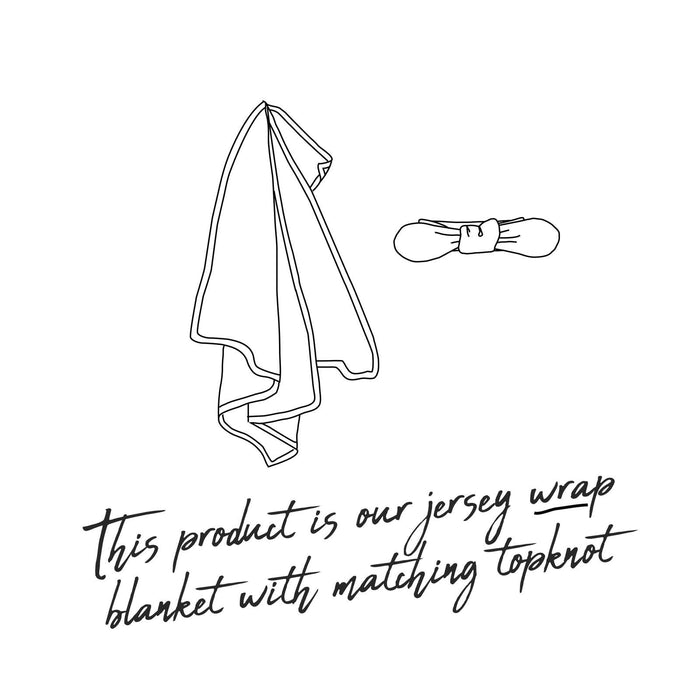 Snuggle Hunny Baby Jersey Wrap & Topknot Set - Rosebud