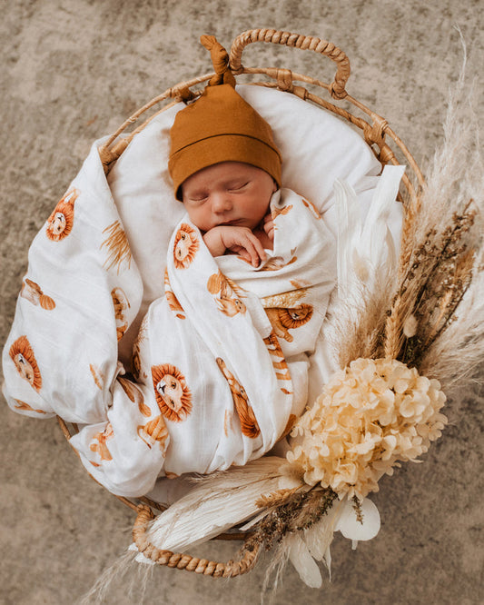 Snuggle Hunny Organic Cotton Muslin Wrap - Lion