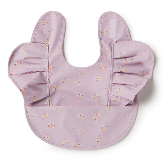 Snuggle Hunny Waterproof Frill Snuggle Bib - Lilac Bloom