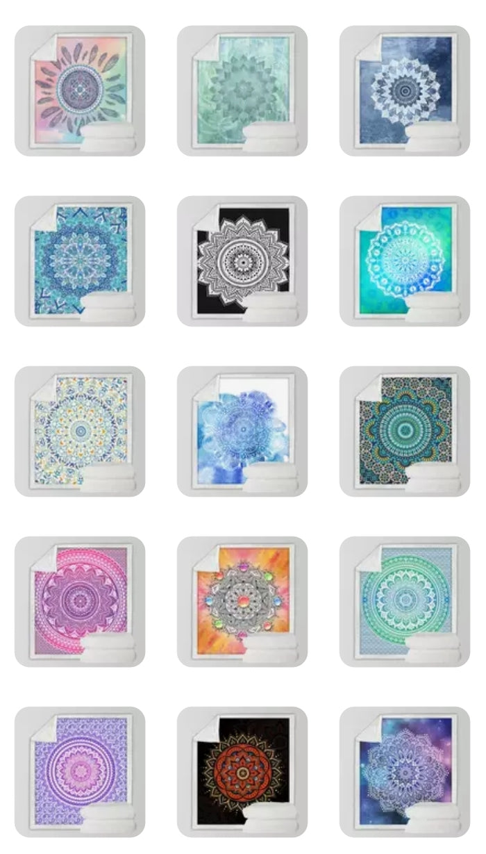 Soft & Cozy Plush Sherpa Dreamcatcher Mandala Throw Blanket