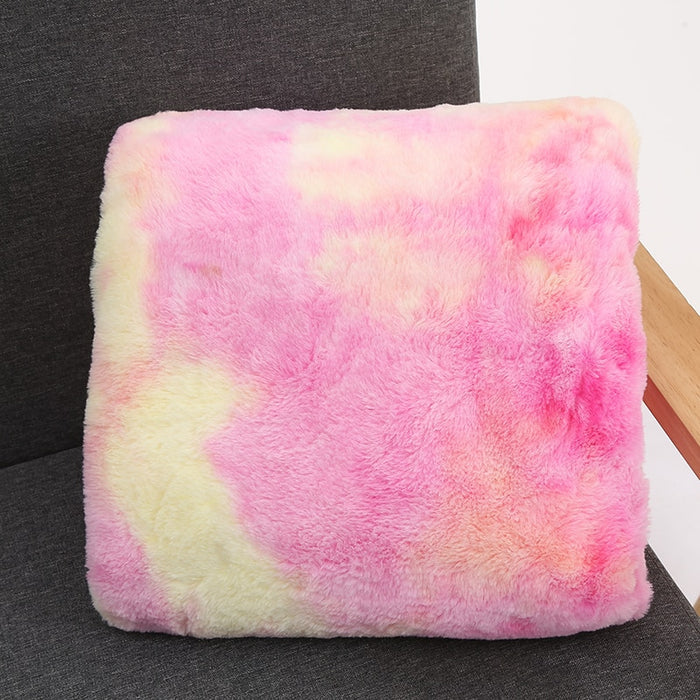 Soft Fluffy Pastel Rainbow Tie-Dye Throw Blankets