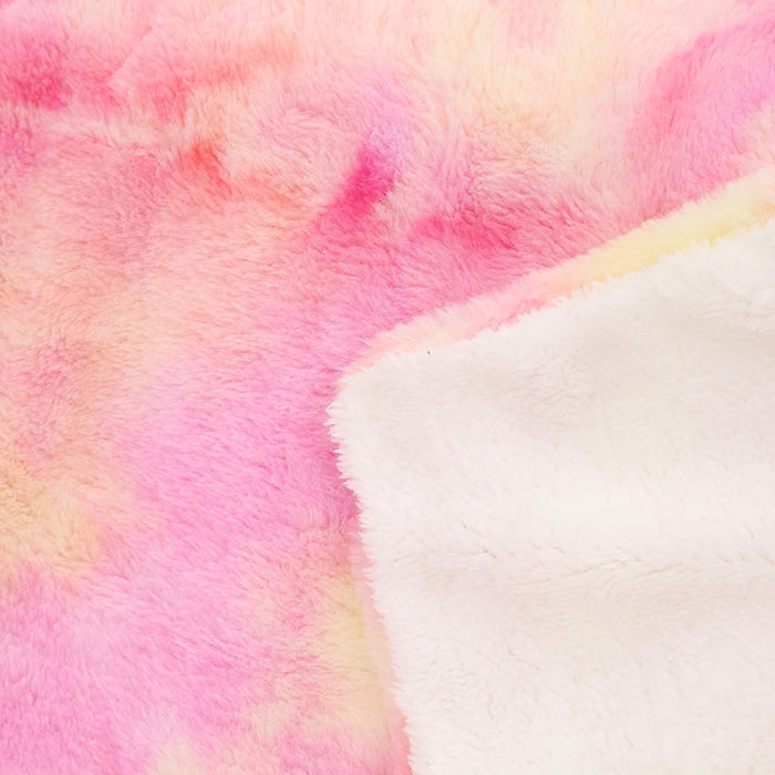Soft Fluffy Pastel Rainbow Tie-Dye Throw Blankets