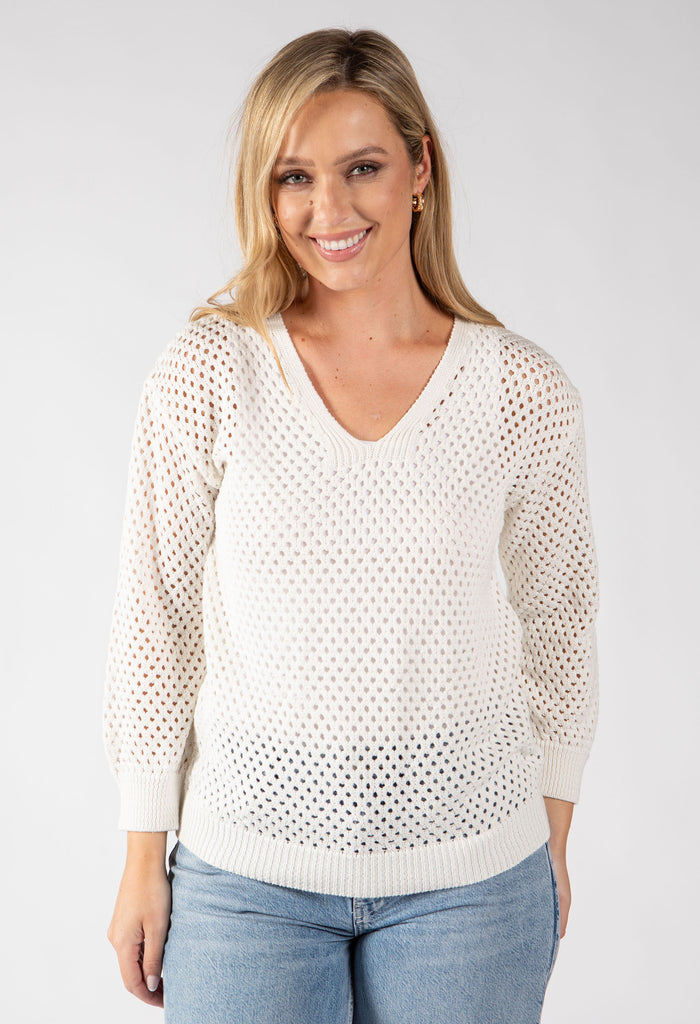 Solene Crochet Knit Jumper