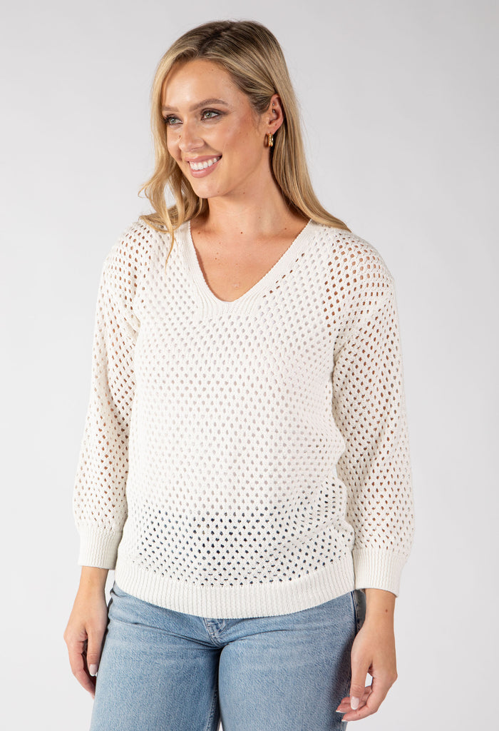 Solene Crochet Knit Jumper