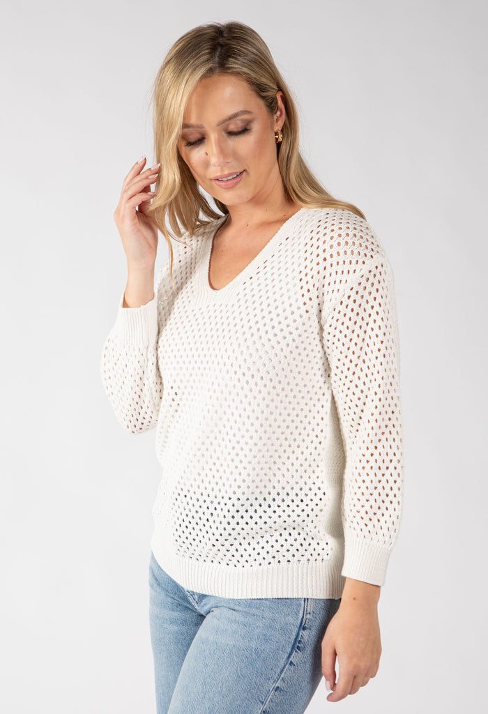 Solene Crochet Knit Jumper