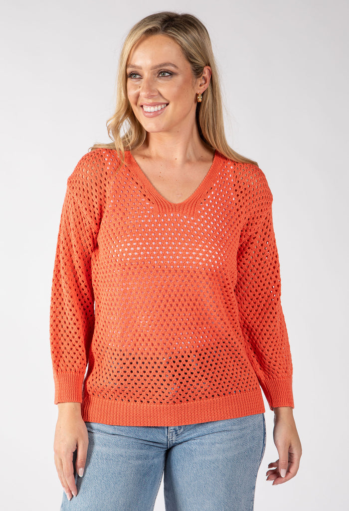 Solene Crochet Knit Jumper
