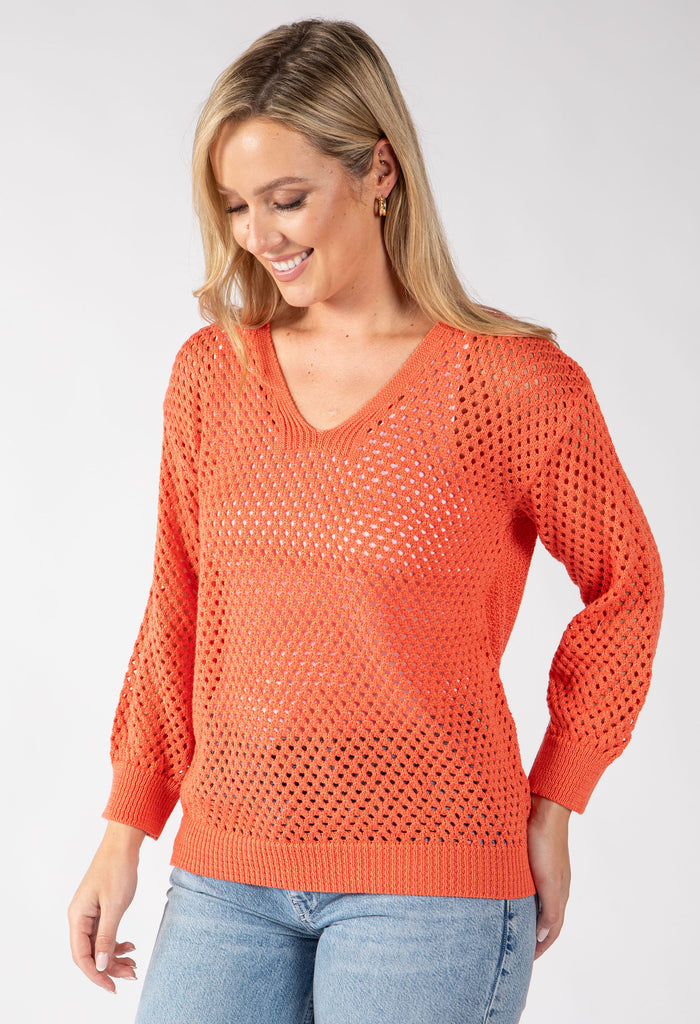 Solene Crochet Knit Jumper