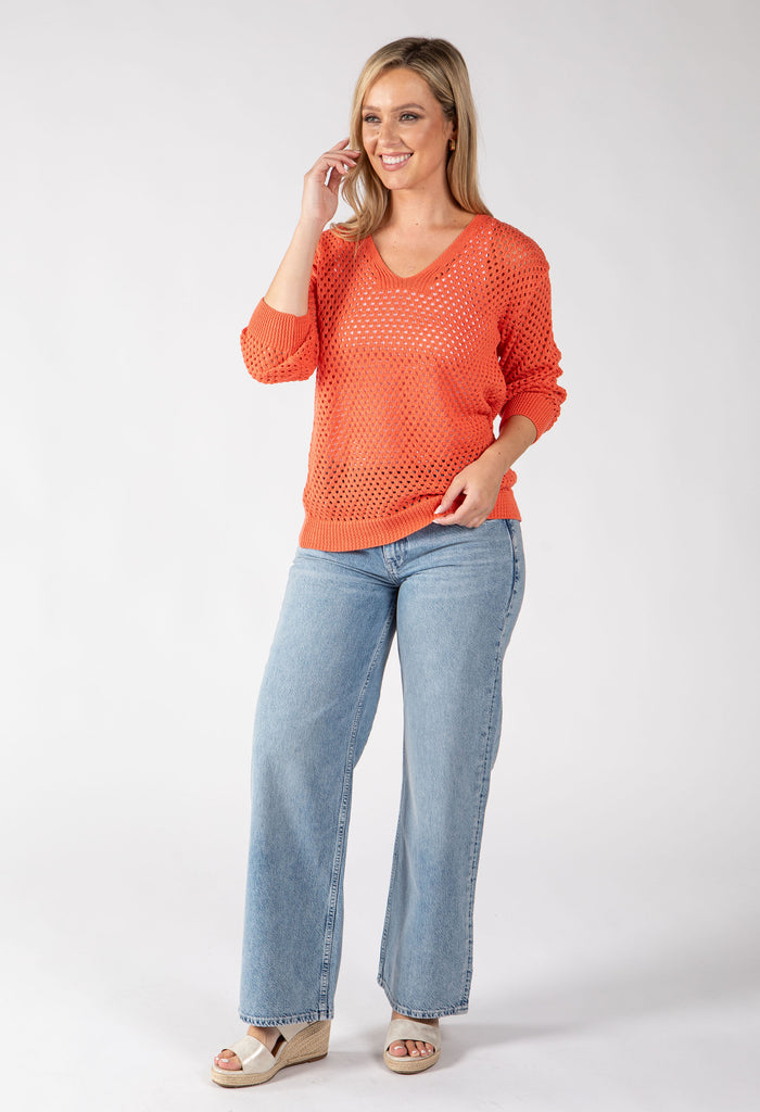 Solene Crochet Knit Jumper