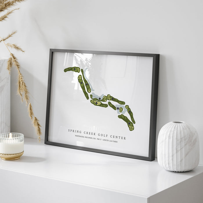 Spring Creek Golf Center | Golf Course Print | On Table