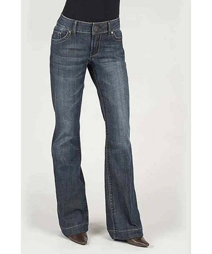 Stetson 214 Stretch Trouser Fit Dark Wash w/ S Pocket- Women's Jeans - Hatcountry
