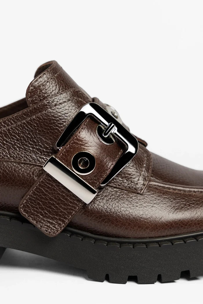 Stewart Lugsole Loafer Brown Leather Loafer Larroudé