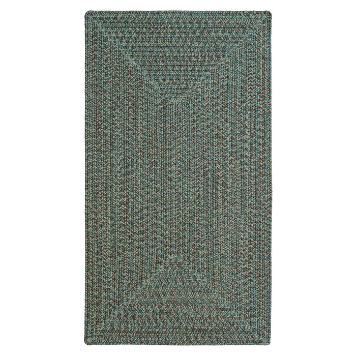 Stockton Dark Green Braided Rug Concentric Rectangle image
