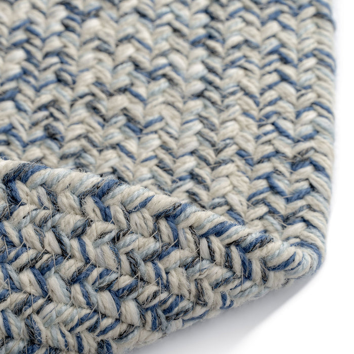 Stockton Light Blue Braided Rug Oval image