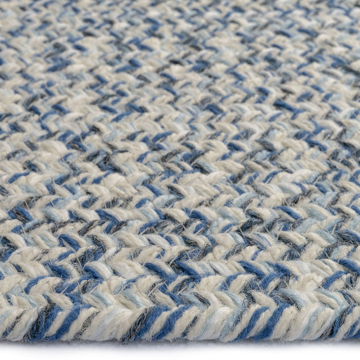 Stockton Light Blue Braided Rug Oval image