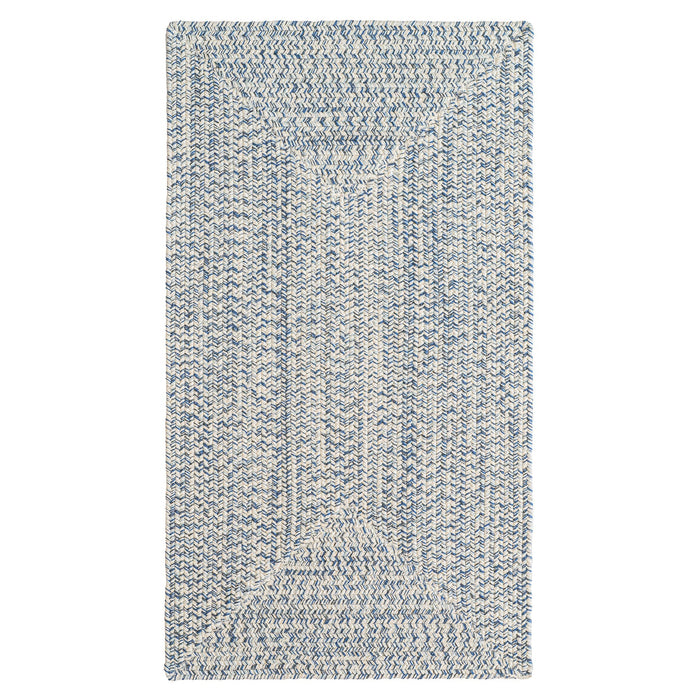 Stockton Light Blue Braided Rug Concentric Rectangle image