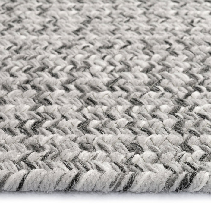 Stockton Light Gray Braided Rug Oval image