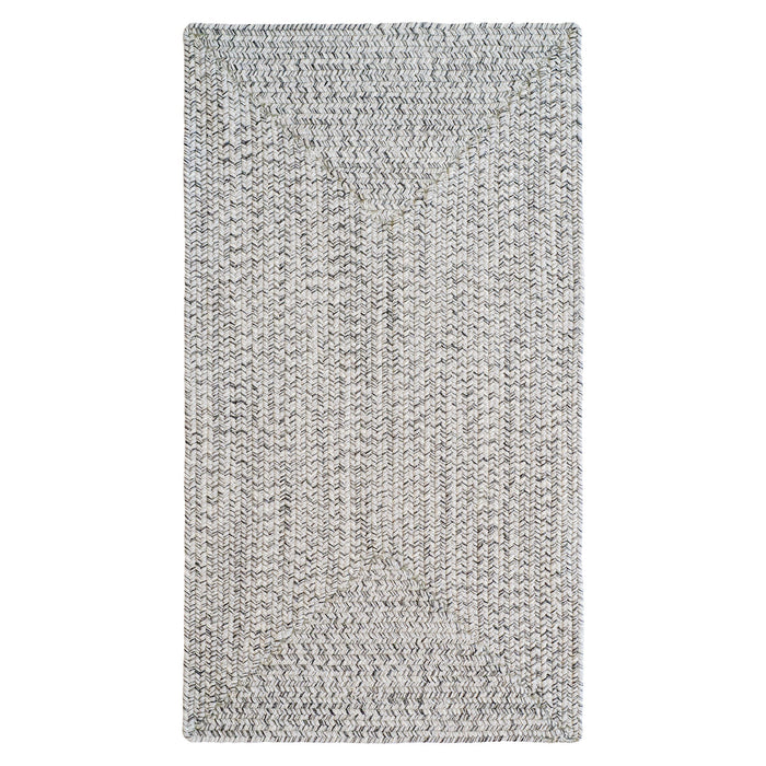 Stockton Light Gray Braided Rug Concentric Rectangle image