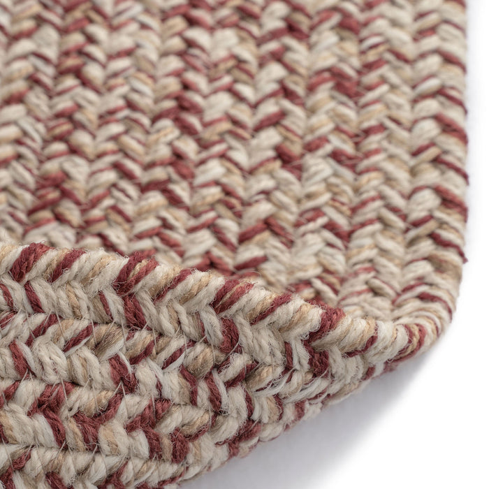 Stockton Light Red Braided Rug Oval image