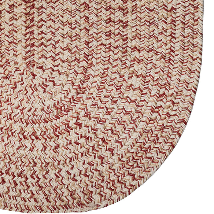Stockton Light Red Braided Rug Oval image