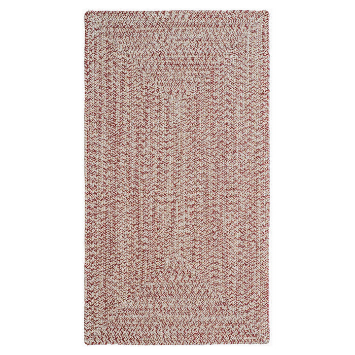 Stockton Light Red Braided Rug Concentric Rectangle image