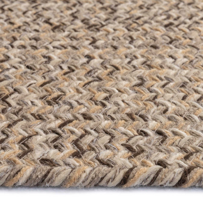 Stockton Medium Brown Braided Rug Oval image