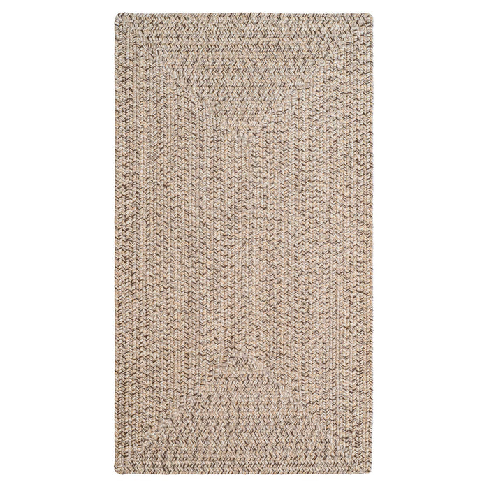 Stockton Medium Brown Braided Rug Concentric Rectangle image