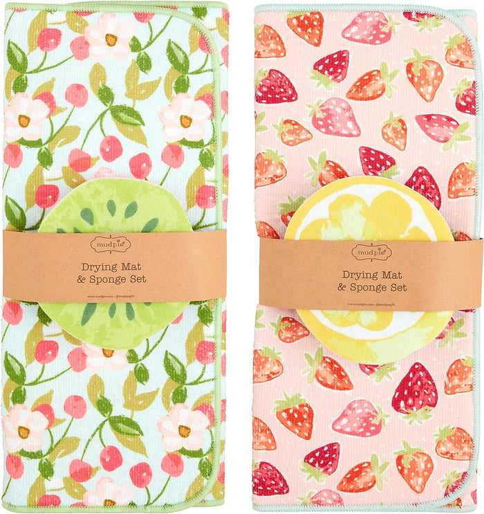 Strawberry Drying Mat and Sponge Set