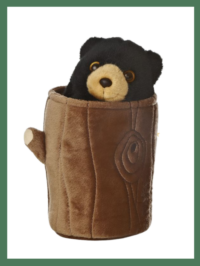 Stuffed Bear - Black Bear Pop-Up Puppet