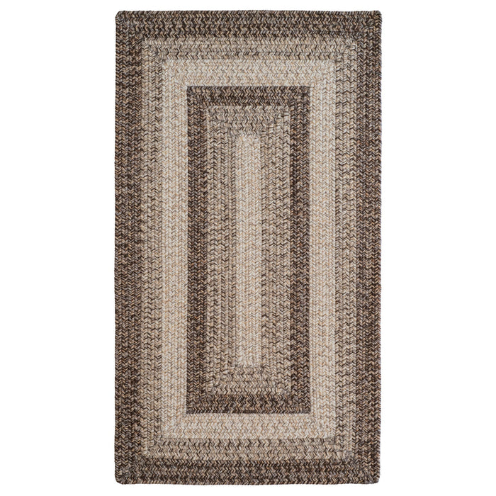 Sturbridge Berkshire Brown Braided Rug Concentric Rectangle image