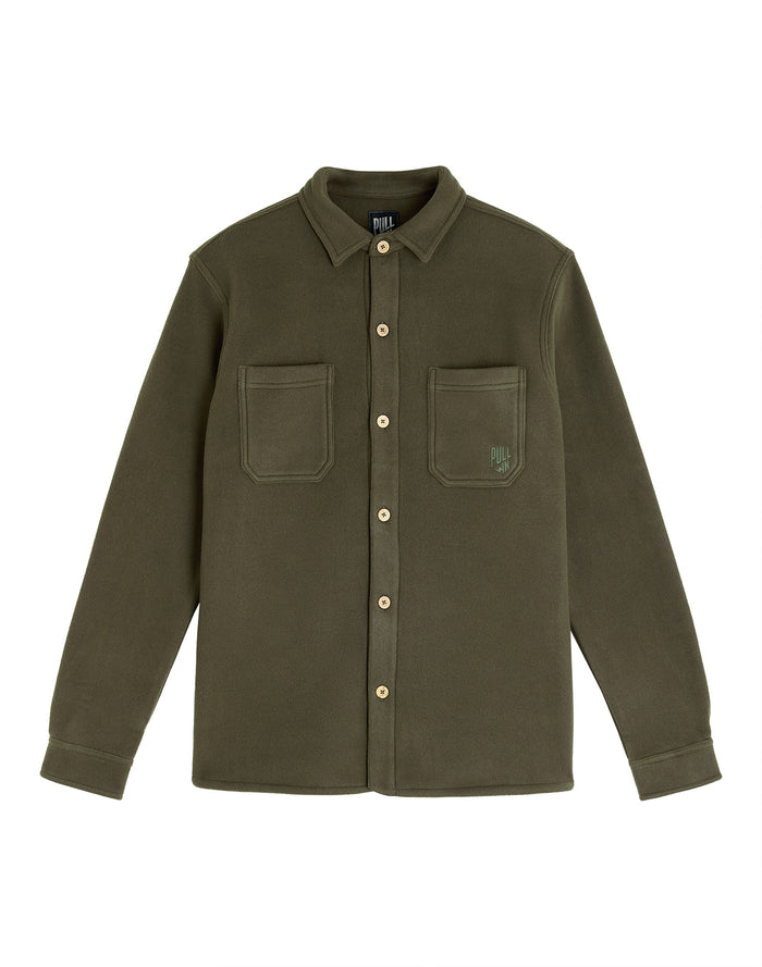 chemise polaire kaki PULLIN en polyester