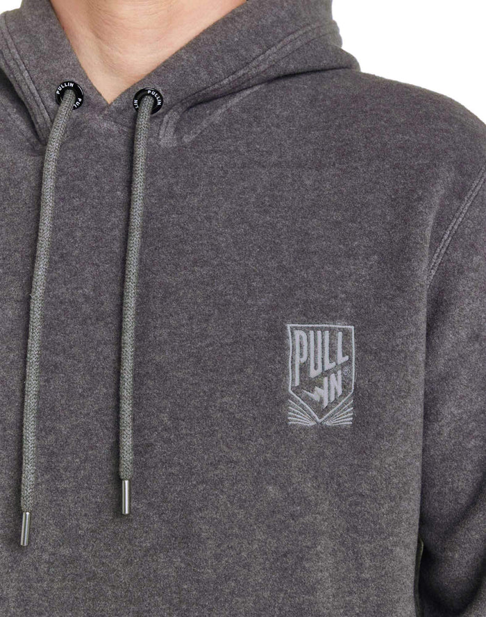 sweat a capuche polaire polardkgrey PULLIN en polyester