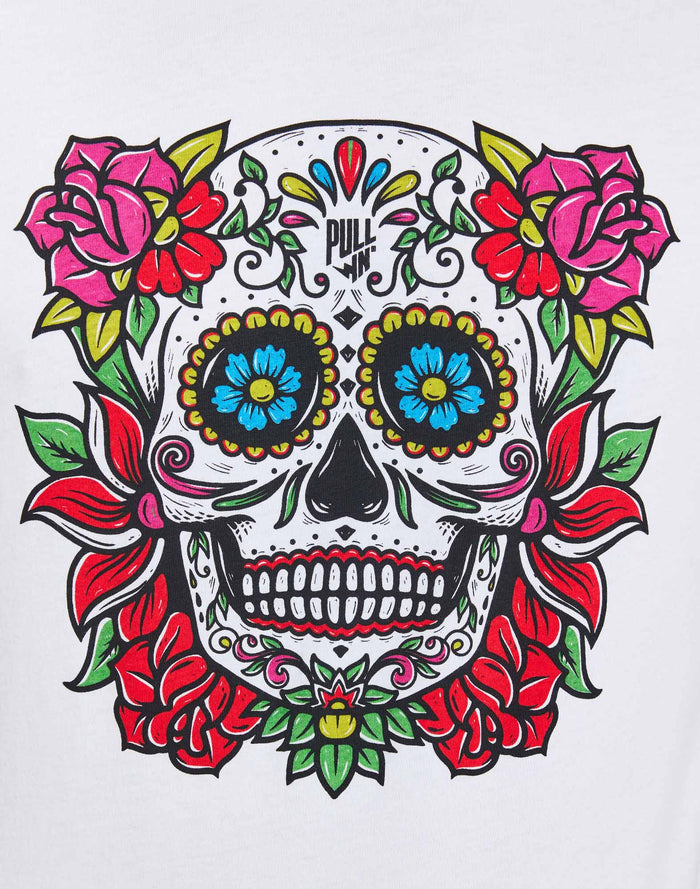 t-shirt calaverawhite PULLIN en coton