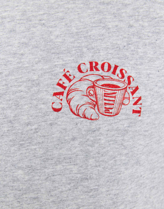 t-shirt croissantgrey PULLIN en coton