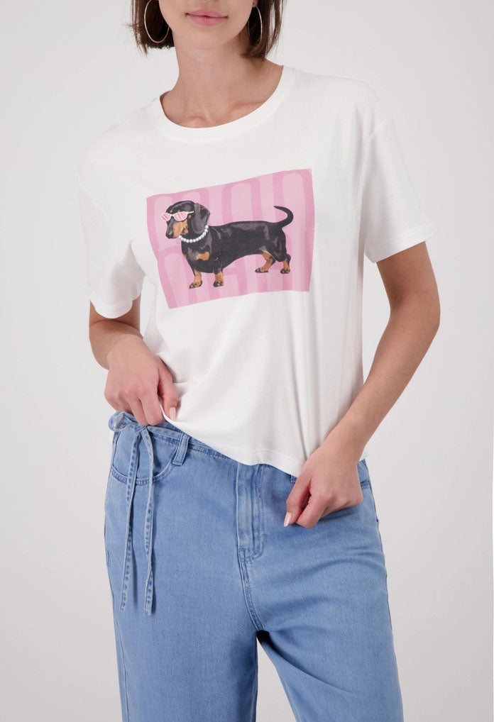T-shirt with dachshund print