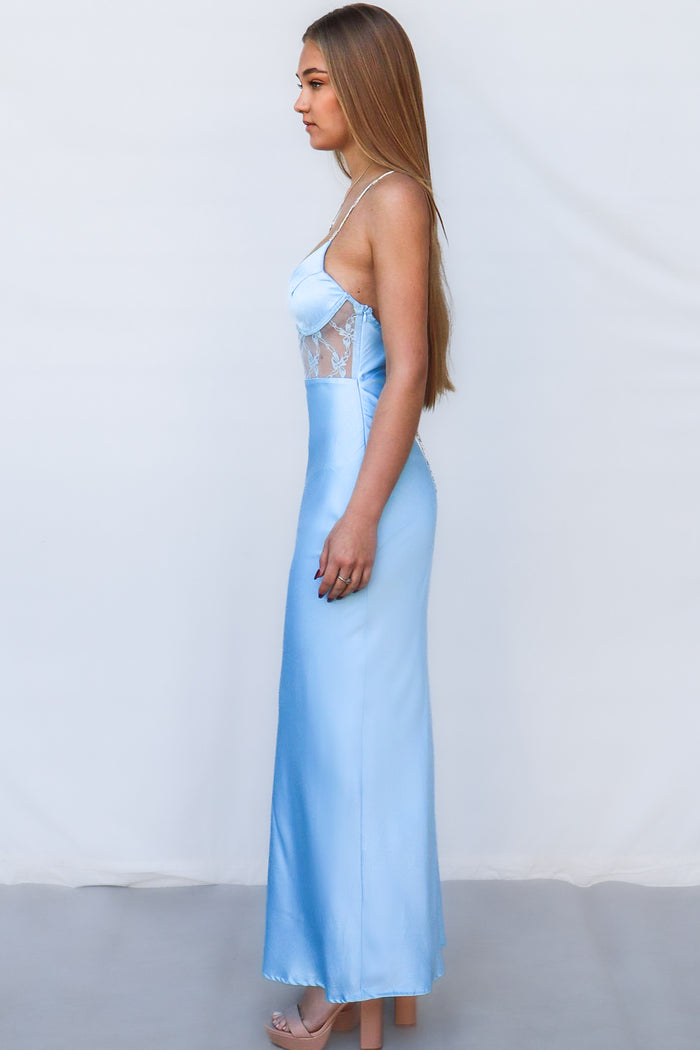 Takiyah Maxi Dress - Blue - Runway Goddess