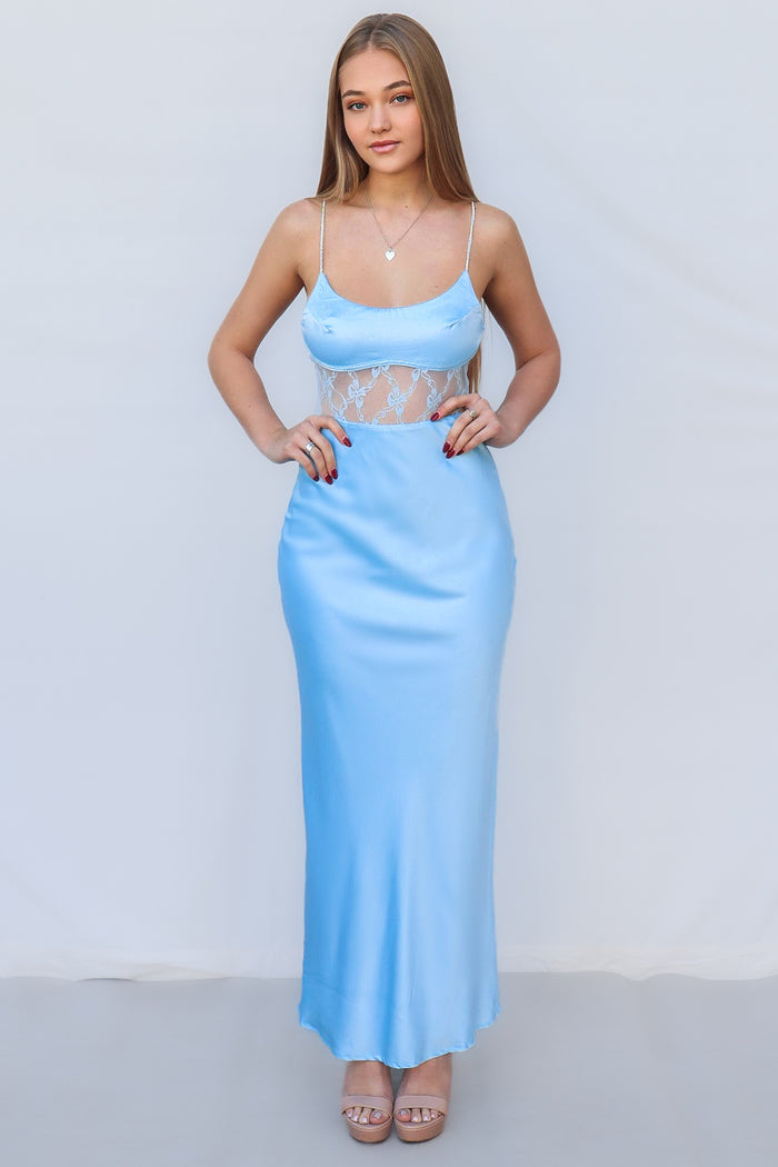 Takiyah Maxi Dress - Blue - Runway Goddess