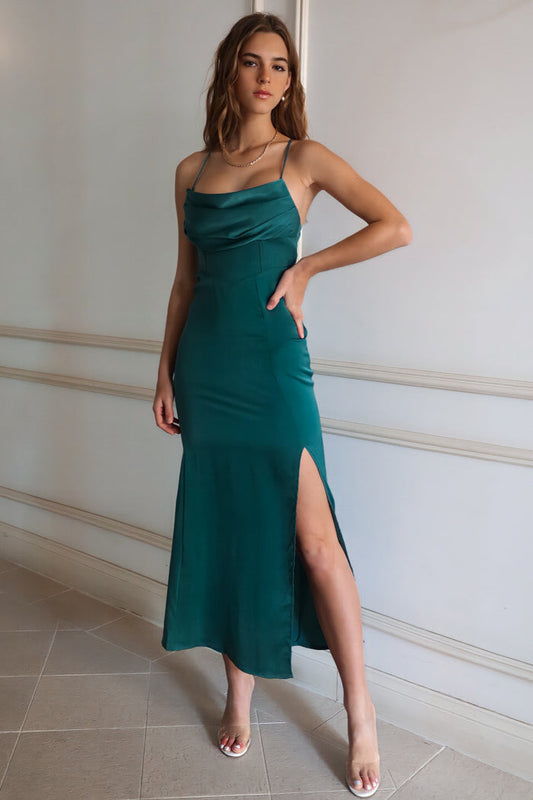 Taleah Formal Dress - Forest Green - Runway Goddess
