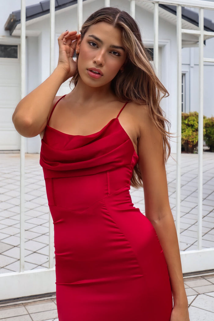 Taleah Formal Dress - Wine - Runway Goddess