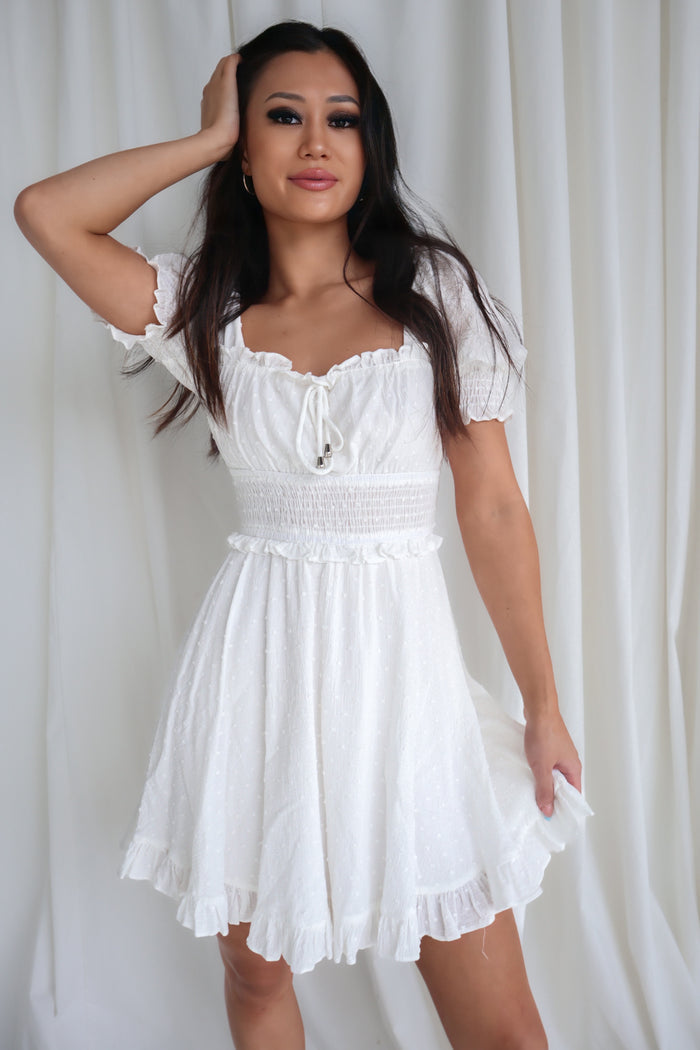 Talisa Mini Dress - White - Runway Goddess
